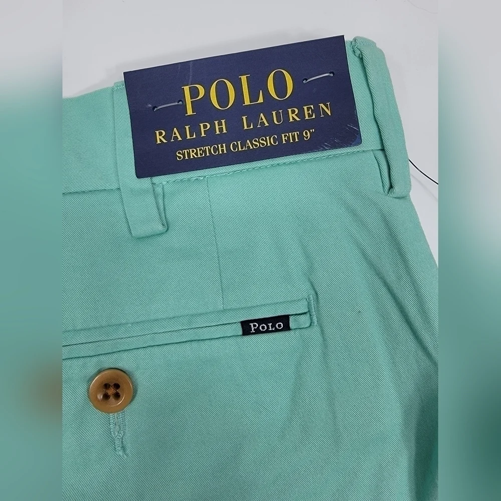 Polo by Ralph Lauren Mint Green Flat Front Men’s Shorts
